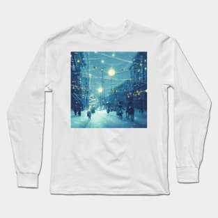 Snowy Christmas Night Long Sleeve T-Shirt